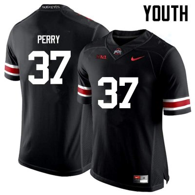 NCAA Ohio State Buckeyes Youth #37 Joshua Perry Black Nike Football College Jersey TOT3545CS